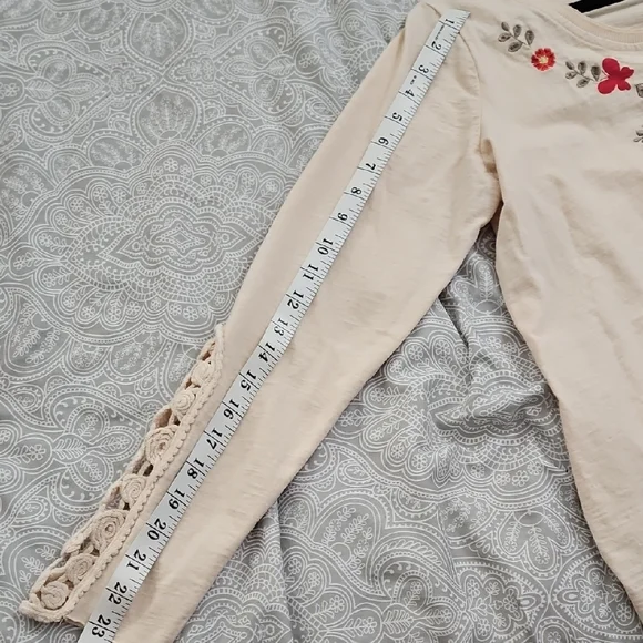 Disney's Thumper  Cream Floral Embroidered Long Sleeve Top - Picture 11 of 11